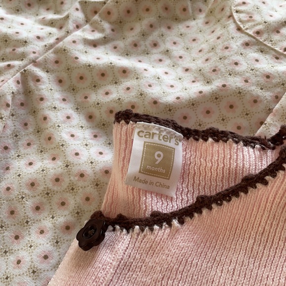 Carter’s 9 Months Romper 3-piece Matching Set - Picture 6 of 7